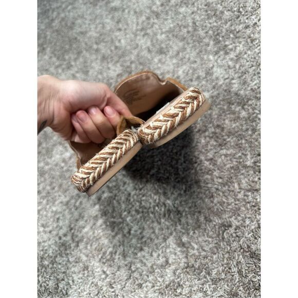 Steven High Mule Tan Suede Leather Espadrille Flats Slip On Shoes Women’s 8 - Picture 9 of 10